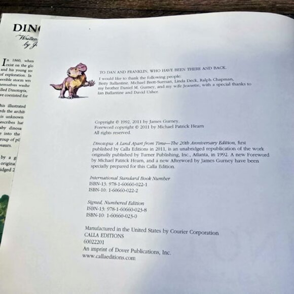 Dinotopia 20th Anniversary Edition 32 New Pages James Gurney Hardcover 1992 2011 - Picture 4 of 16